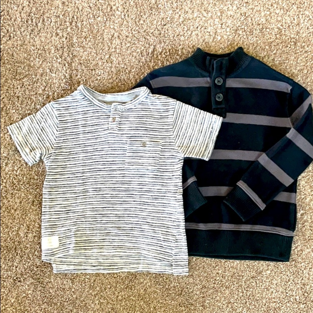 Two Black and Gray Tops